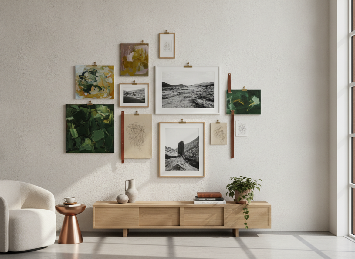 Kunst zonder lijst ophangen in stijlvolle en bewuste interieurs
